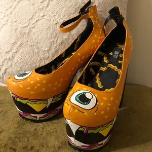 Iron Fist Burger Heels, size 8!